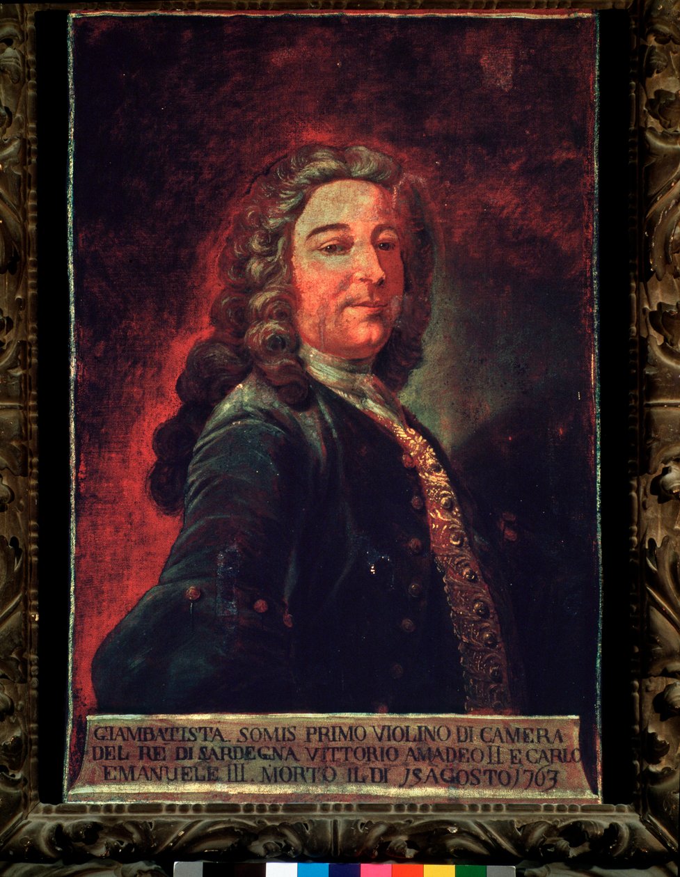 Retrat de Giambattista Somis, compositor i violinista italià. Finès (pintura) del segle XVIII tekijältä Gaetano Ottani