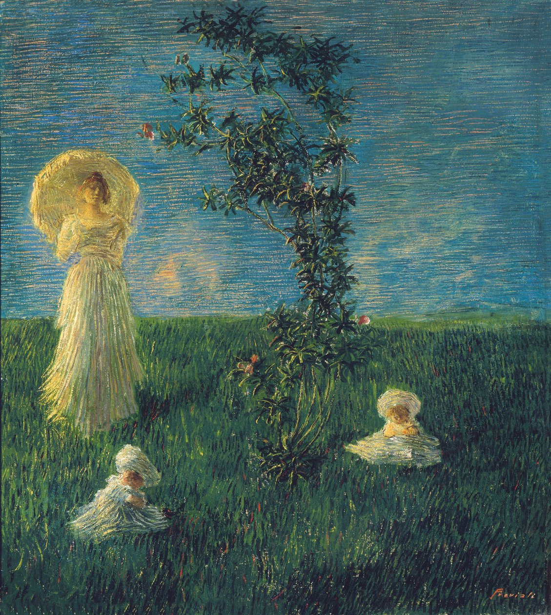 Niityllä Rauha, 1889-1890. tekijältä Gaetano Previati