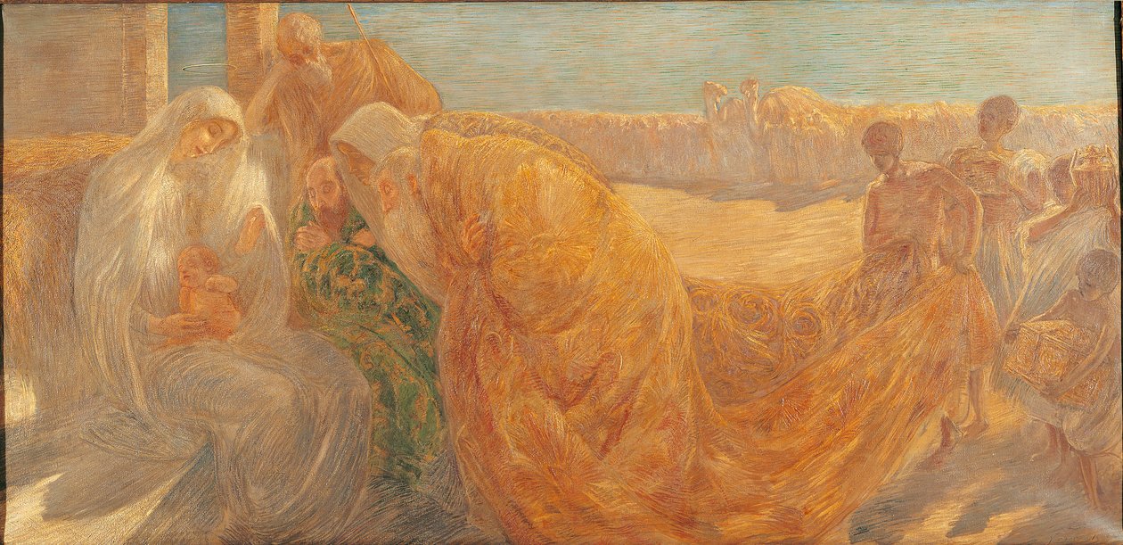 The Adoration of the Magi, 1896. tekijältä Gaetano Previati