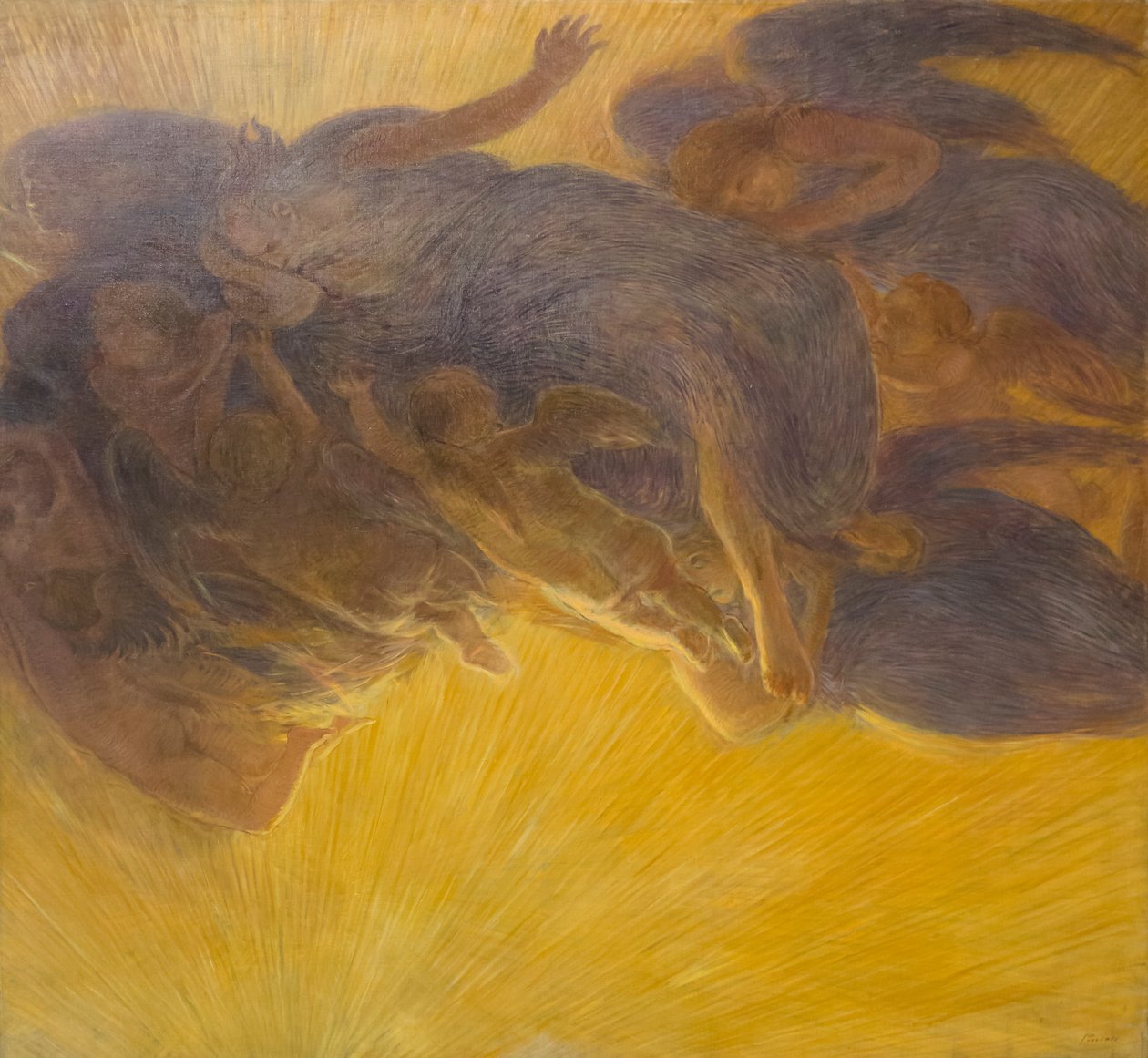 Valon luominen, c. 1913, Gaetano Previati (öljy kankaalle) tekijältä Gaetano Previati