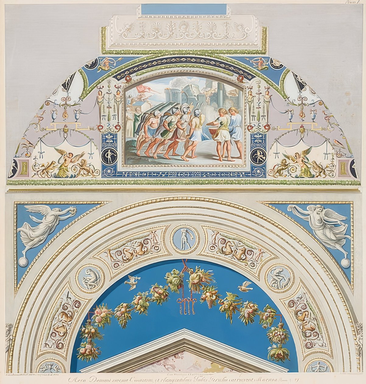 Kehys ja holvi, jossa on Jerikon kotelo. 1774 tekijältä Gaetano Savorelli