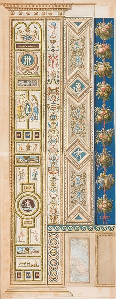 Pilaster Loggia III (koristelu eri peleillä) tekijältä Gaetano Savorelli