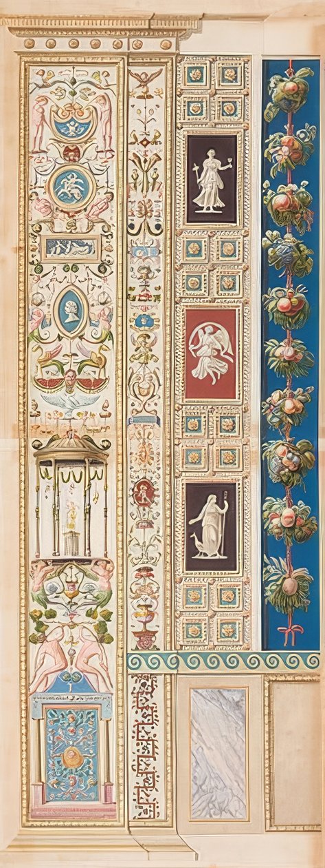 Pilaster Loggia XIII (koriste, jonka keskellä on Dianan temppeli) tekijältä Gaetano Savorelli