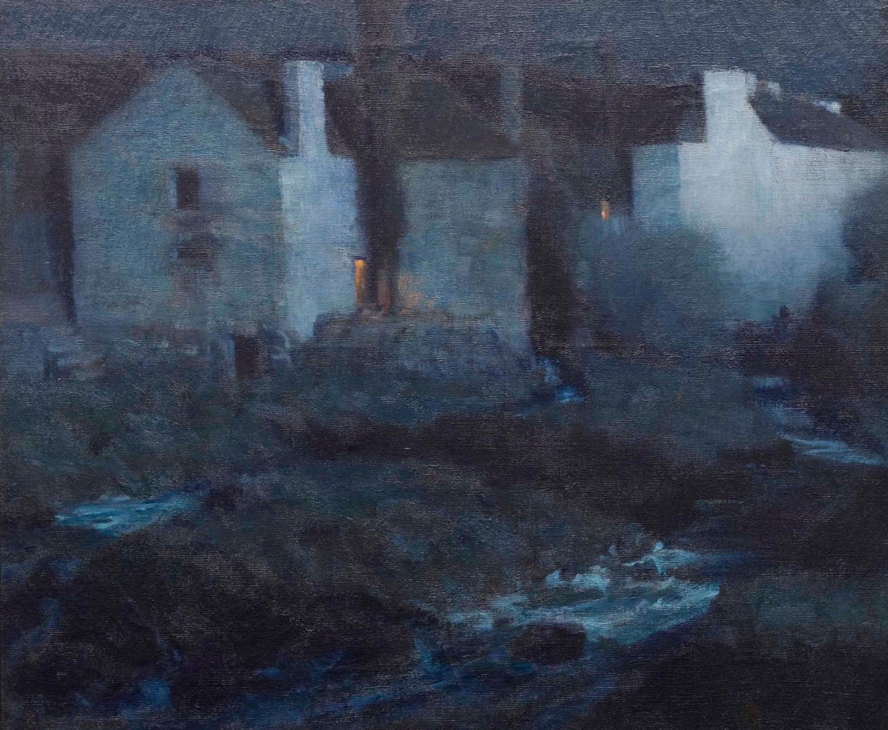 Moonlight, Mills at Pont Aven, noin 1900 tekijältä Gaines Ruger Donoho