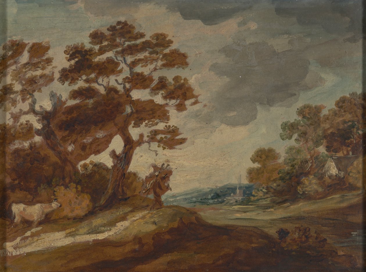 Paisagem: Vaca em primeiro plano esquerdo finnish tekijältä Gainsborough Dupont