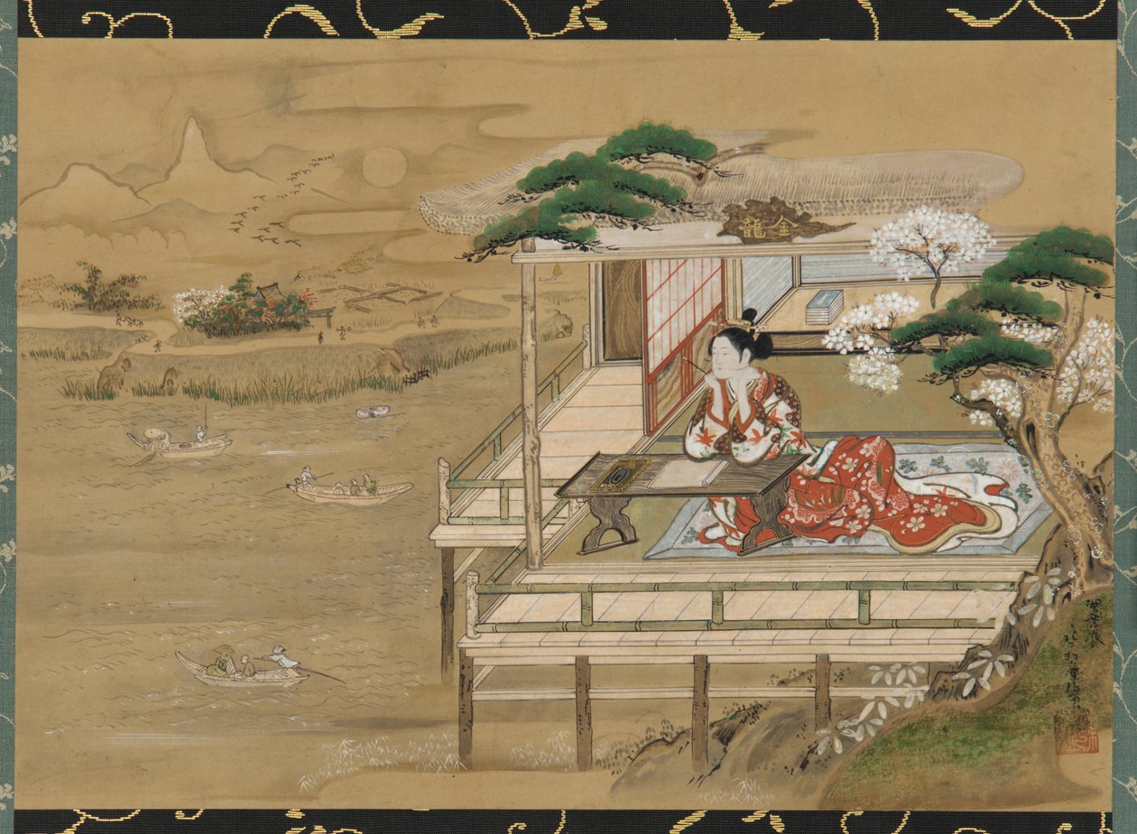 Murasaki Shikibu Component Uusi g tekijältä Gakutei Harunobu