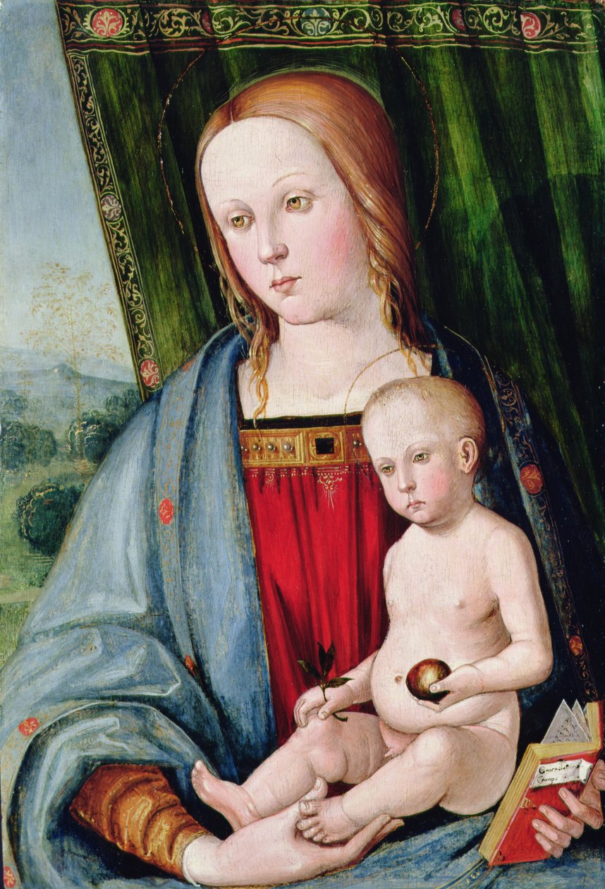 Neitsyt ja lapsi, vuoden 1494 jälkeen (tempera öljylasituksella paneelissa) tekijältä Galeazzo Campi