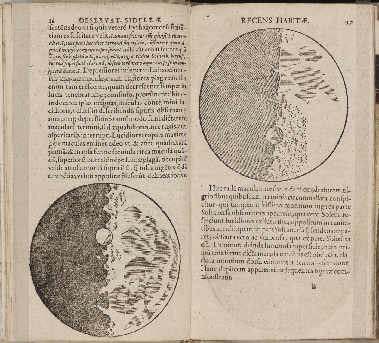 Galileo Galilein Sidereus Nuncius Sidereal Messenger -kirjan lehti, 1610 tekijältä Galileo Galilei