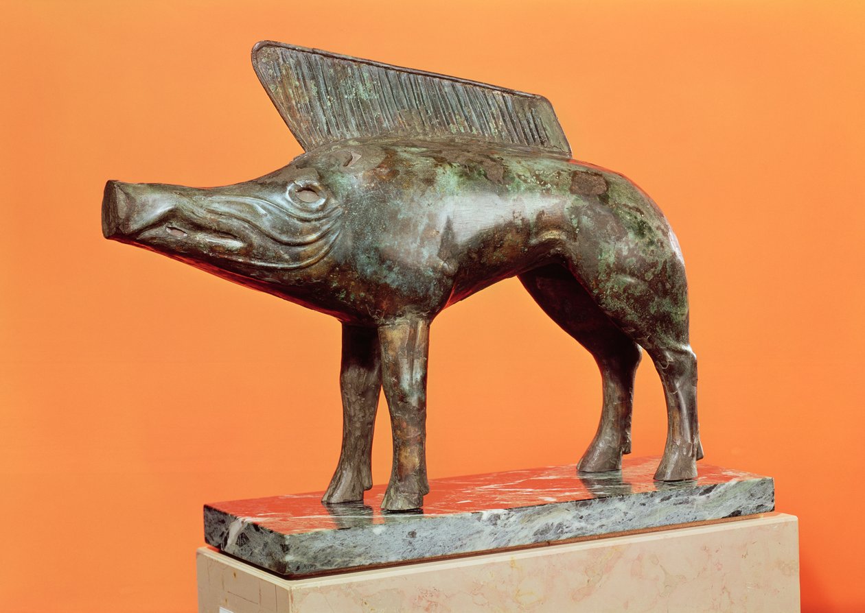 Villisika, Neuvy-en-Sulliasista (pronssi) tekijältä Gallo Roman