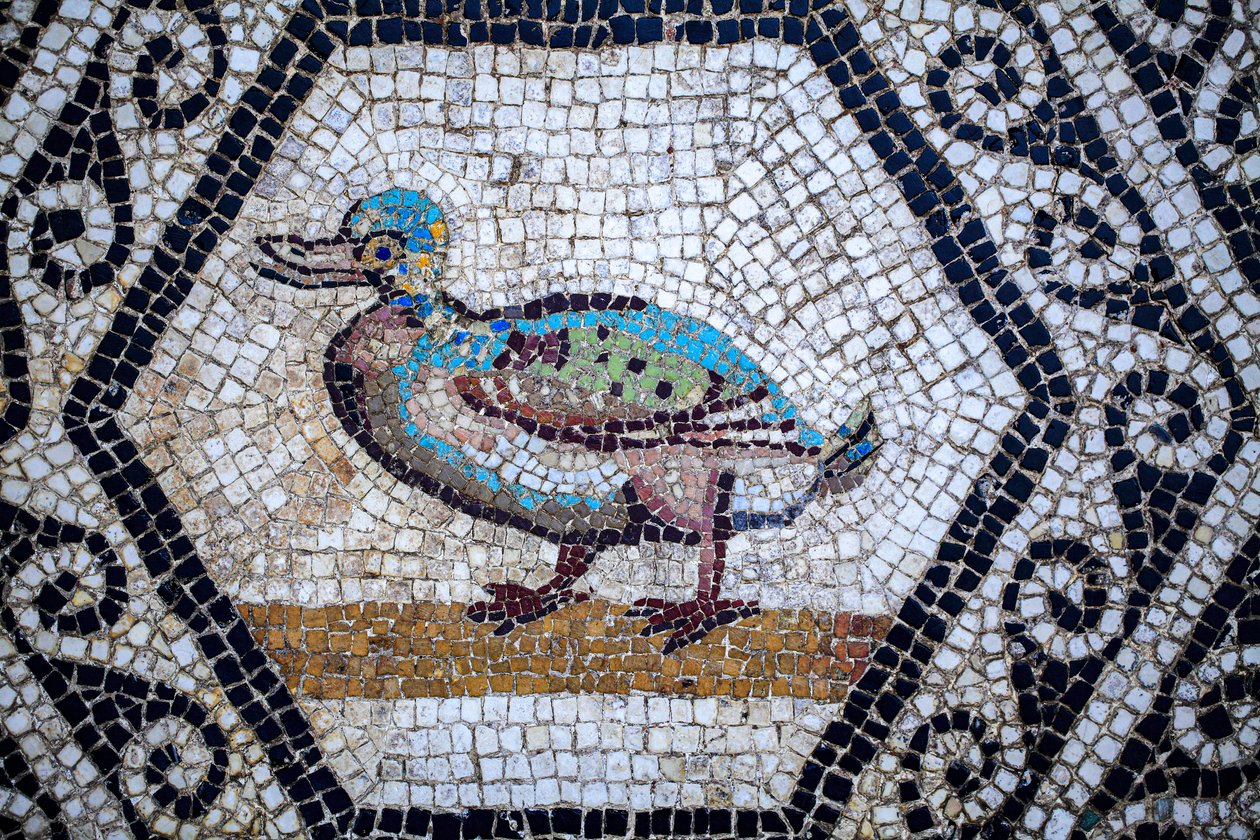 Roomalainen mosaiikki tekijältä Gallo-Roman Gallo-Roman