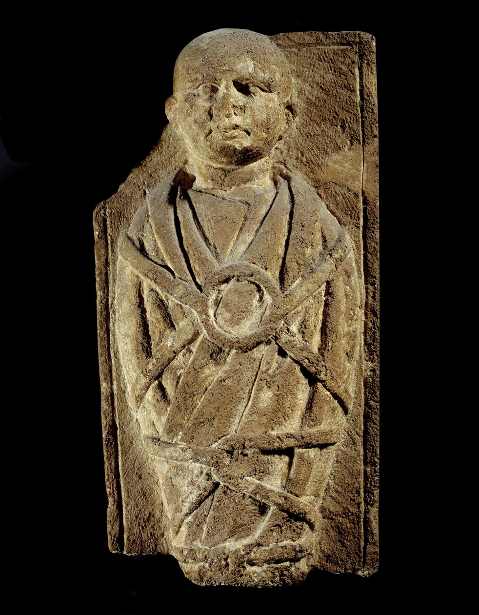 Art Gallo Romain: ex-voto, joka edustaa kapaloa. Kalkkikiviveistos. Saint Germain En Laye, antiikkimuseo tekijältä Gallo Roman Gallo Roman