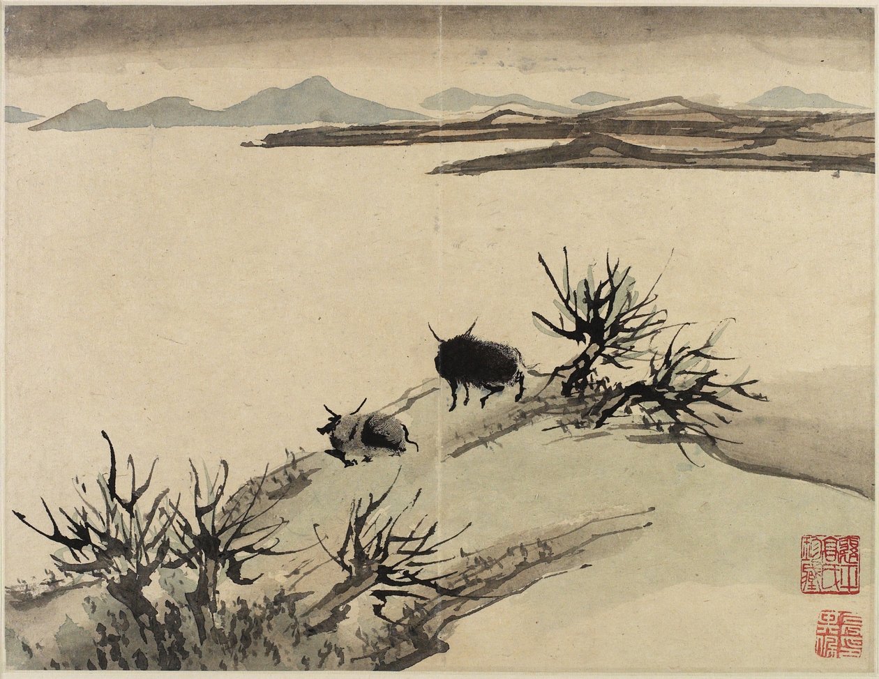 Finger Painting, kymmenen kappaleen albumista, 1684 tekijältä Gao Qipei