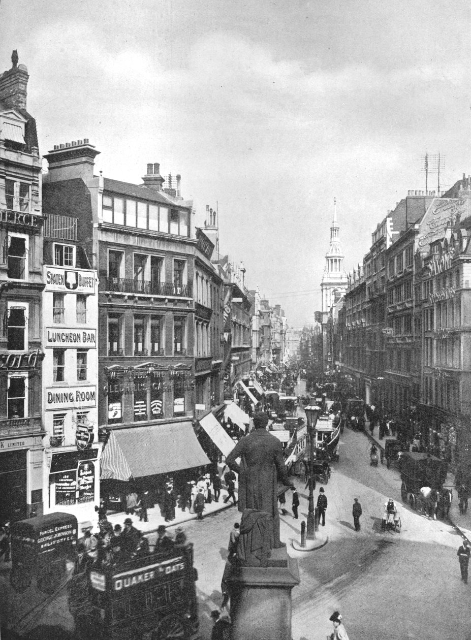 Cheapside, Lontoo, 1910 tekijältä Garratt and Atkinson