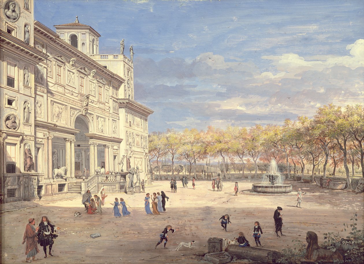 Villa Medici, Rooma, 1685 tekijältä Gaspar van Wittel