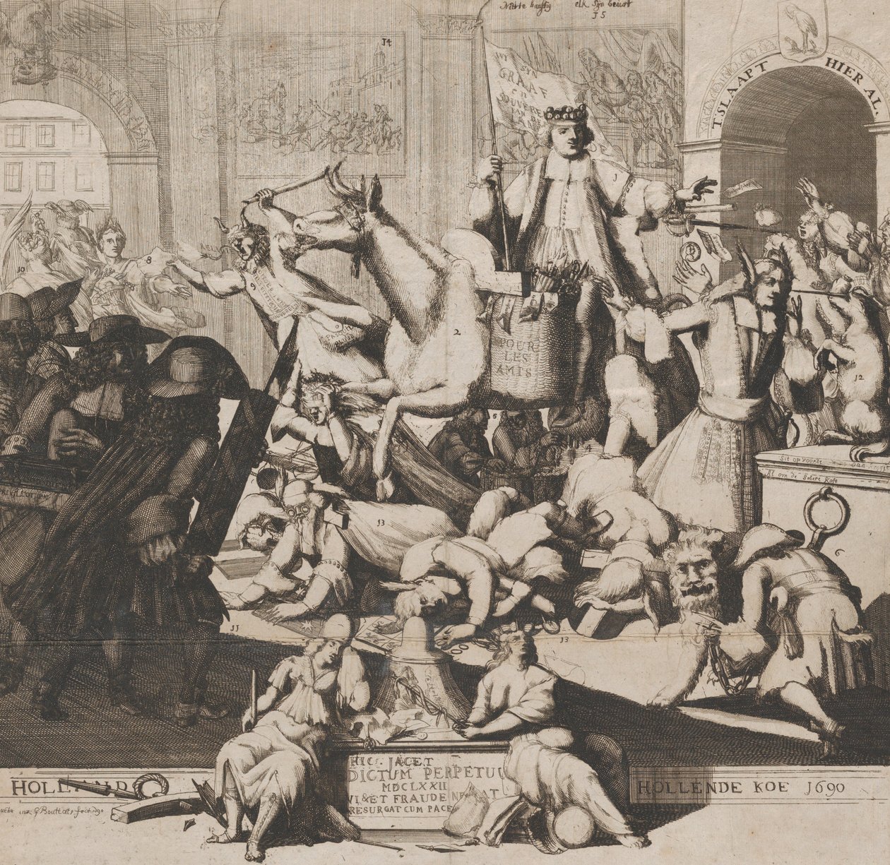 Hollannin juokseva lehmä Hollannin juokseva lehmä, 1690. tekijältä Gaspar Bouttats