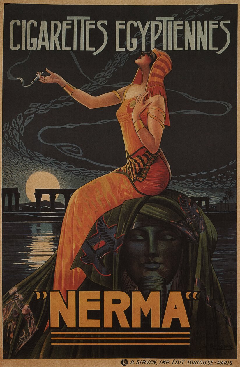 Egyptiläiset savukkeet Nerma, 1924 tekijältä Gaspar Camps