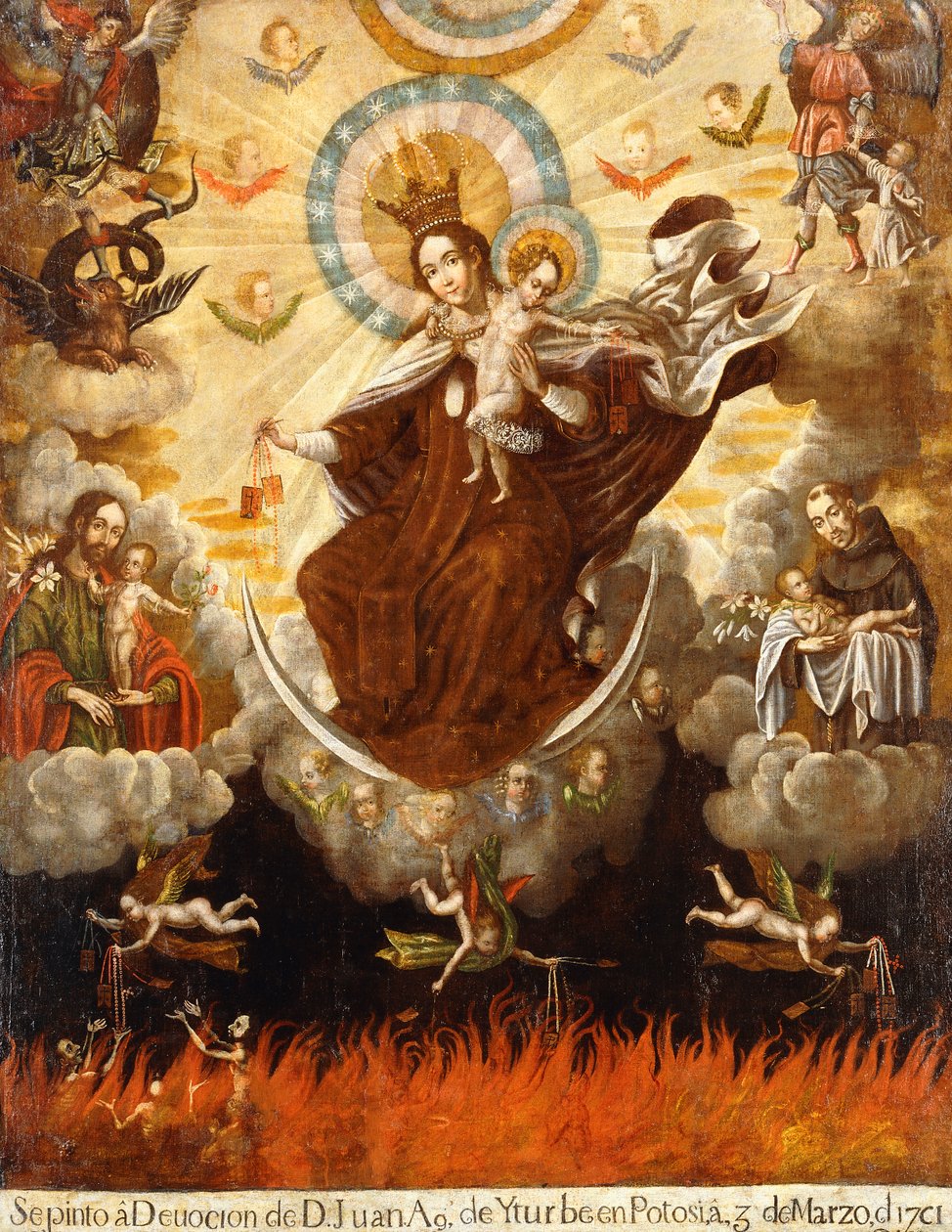 Karmeliitin neitsyt, 1761 tekijältä Gaspar Miguel de Berrio