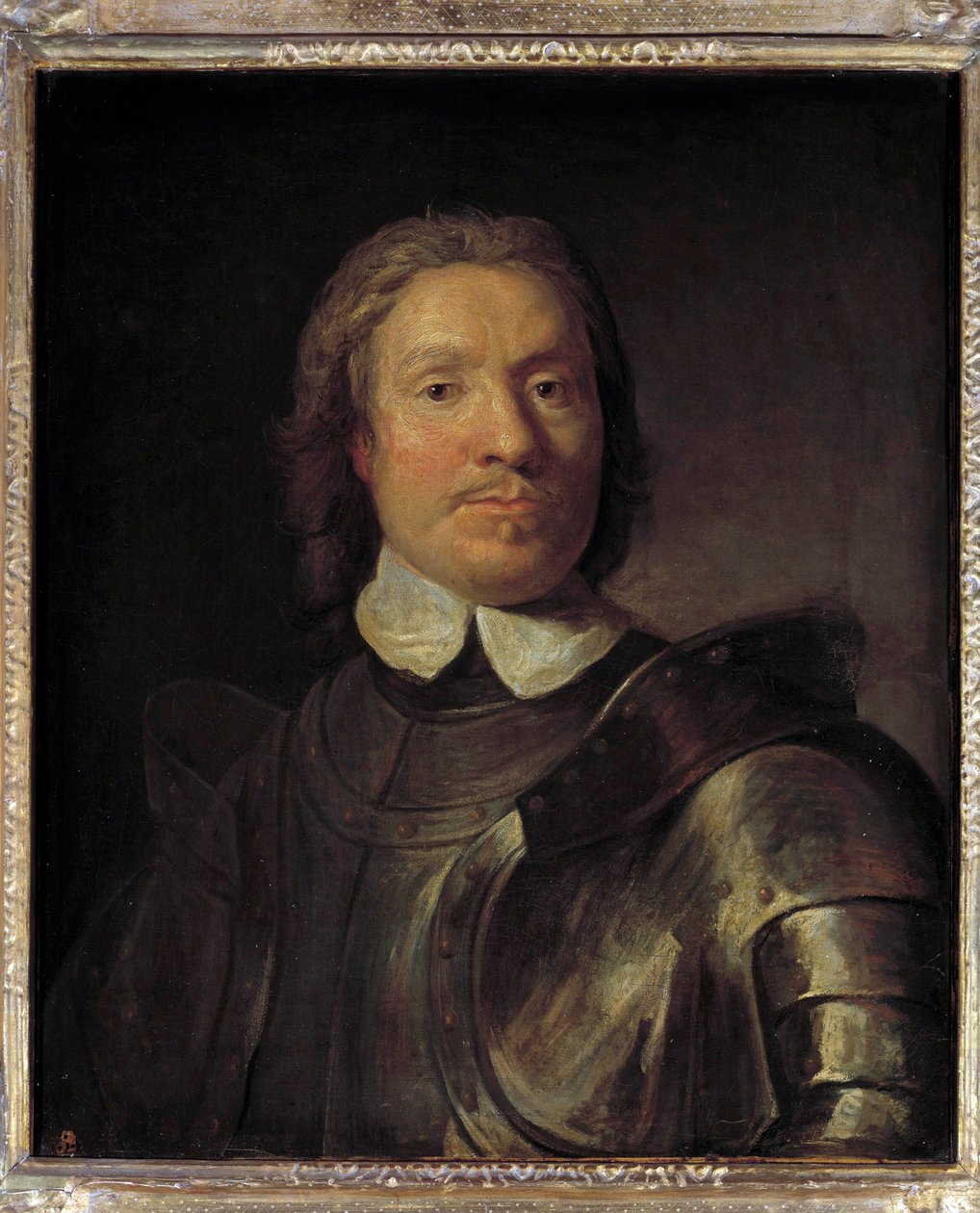 Olivier Cromwellin (1599-1658), Englannin suojelijan muotokuva Oliver Cromwell osallistui ensimmäiseen Englannin vallankumoukseen (1641-1649) Gaspard de Crayerin (1584-1669) maalaukseen. 0,67 x 0,58 m. tekijältä Gaspar de (after) Crayer