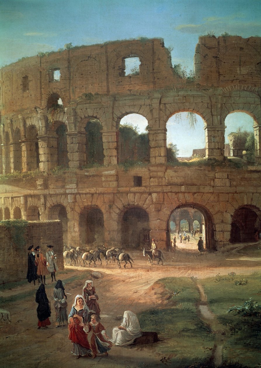 Gaspar van Wittel (1652 tai 1653-1736) Colosseum, yksityiskohta tekijältä Gaspar van Wittel