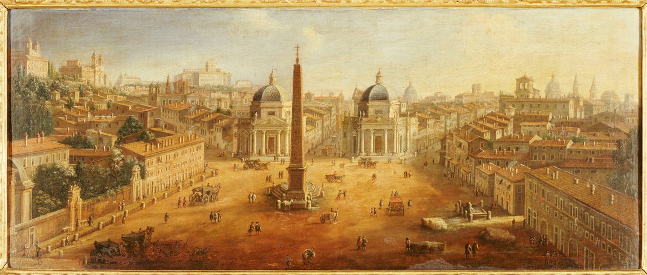 Piazza del Popolo, Rooma tekijältä Gaspar van Wittel