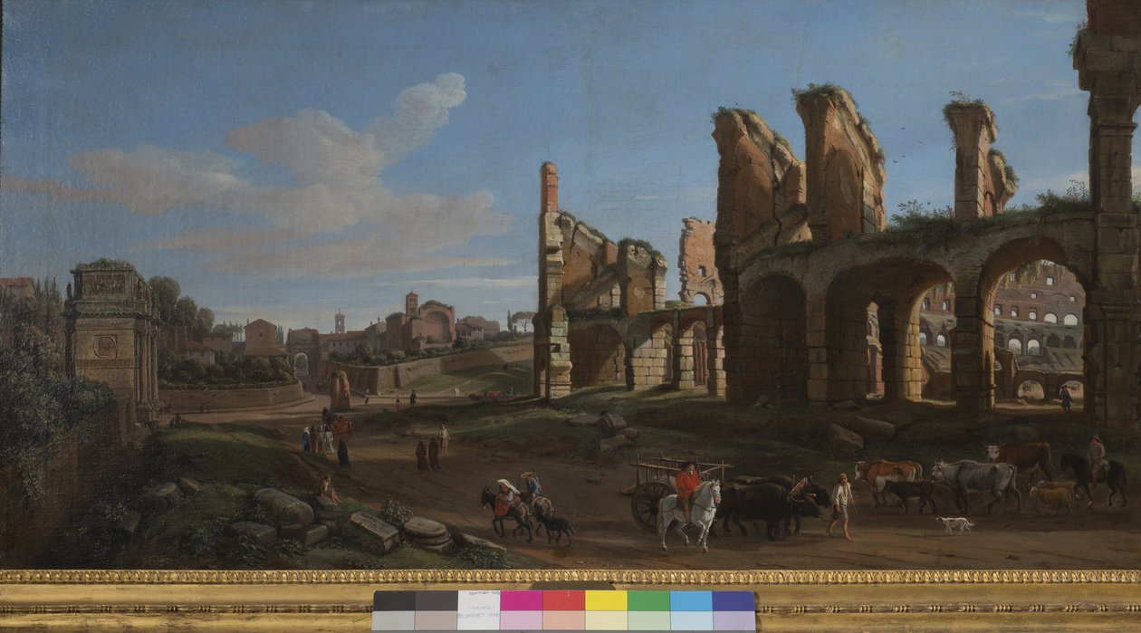 Colosseum ja Forum Romanum, 1711 tekijältä Gaspar van Wittel