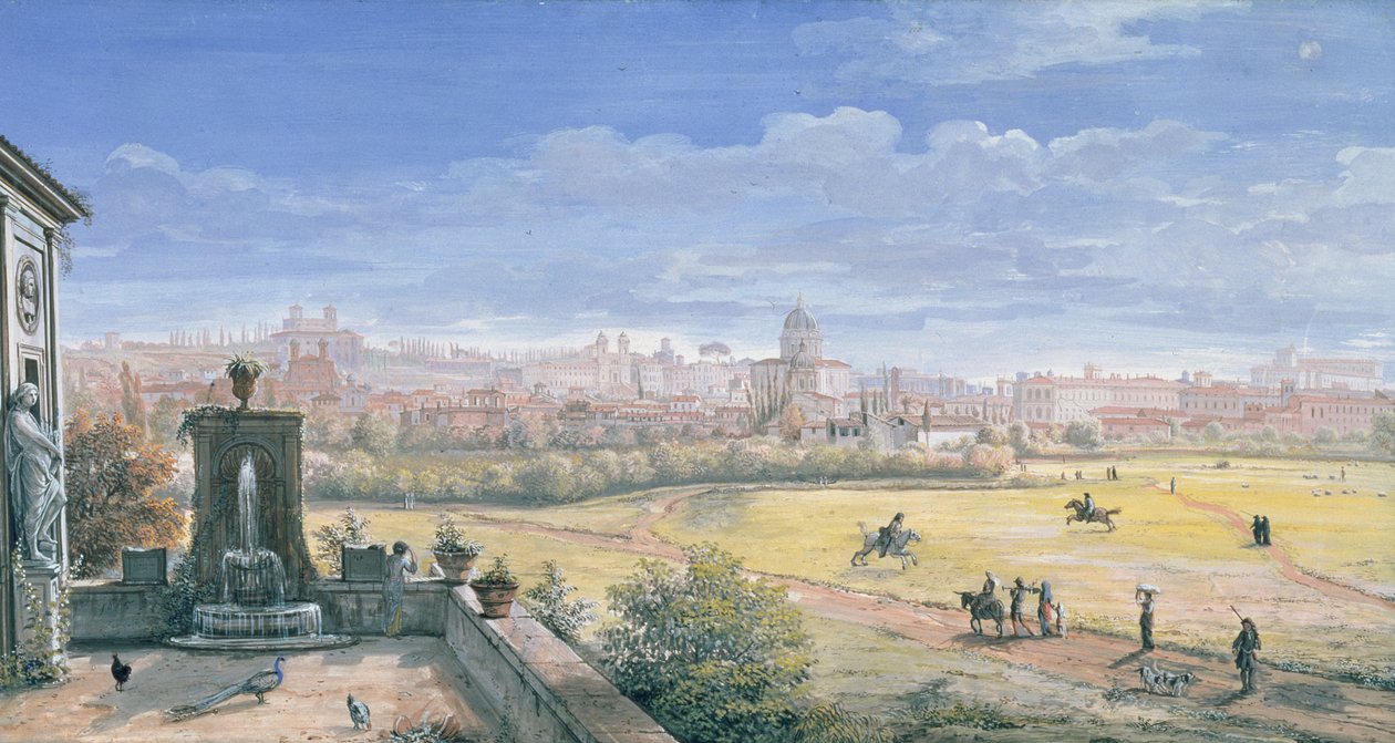 Näkymä Roomaan, 1665 tekijältä Gaspar van Wittel