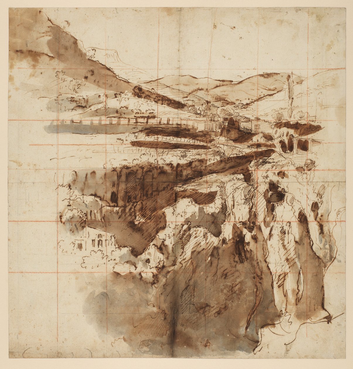 Näkymä Tivolista, 1700-10 tekijältä Gaspar van Wittel