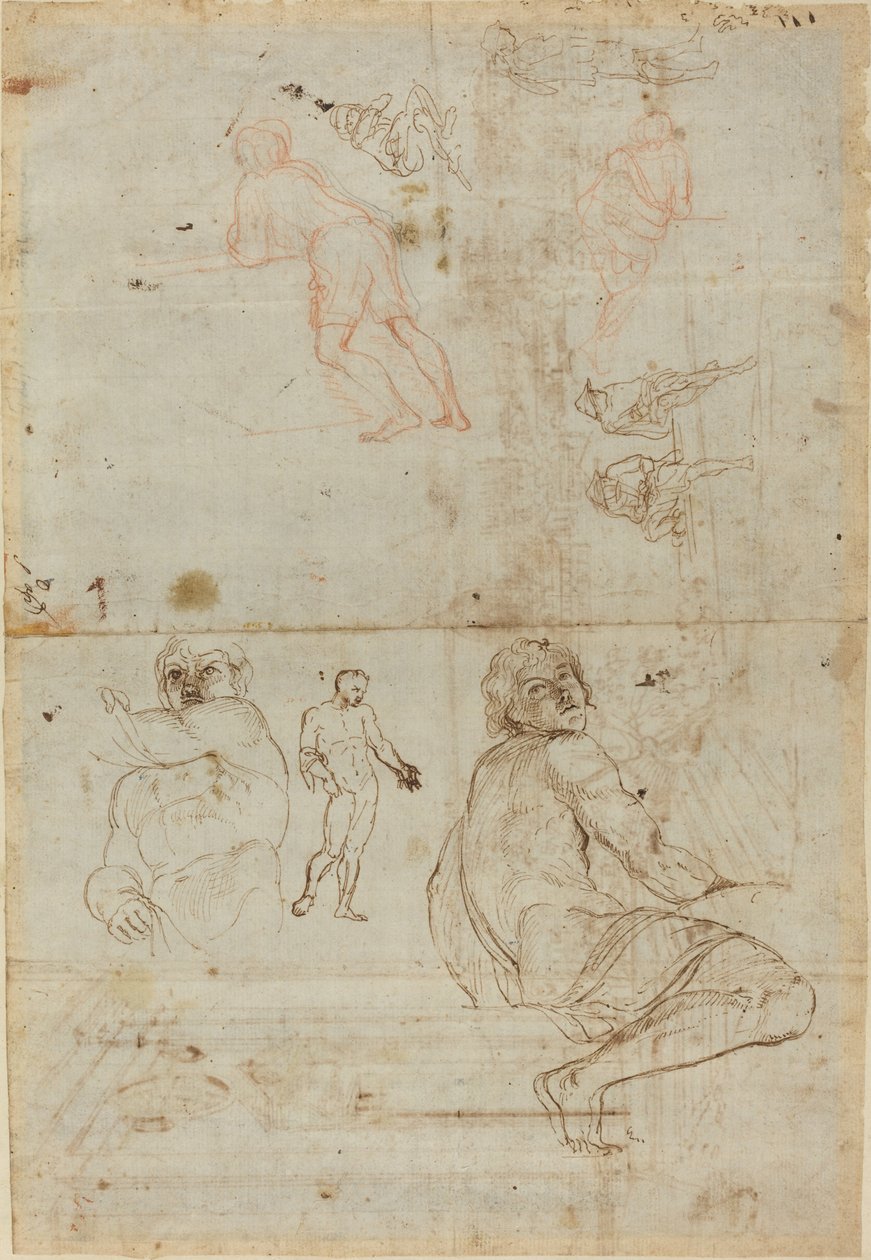 Figuurit Farnesen palatsista ja elämästä tekijältä Gaspar van Wittel after Annibale Carracci