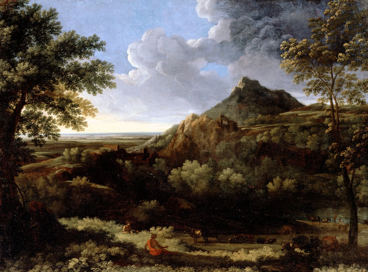 Maisema Rooman Campagnassa tekijältä Gaspard Poussin Dughet