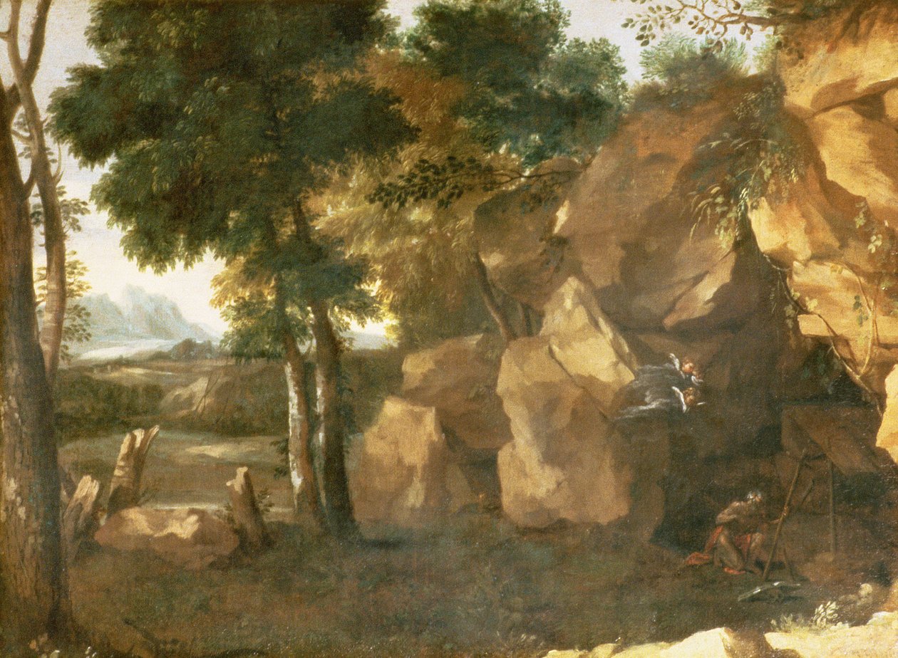 Pyhä Hieronymus tekijältä Gaspard Poussin Dughet
