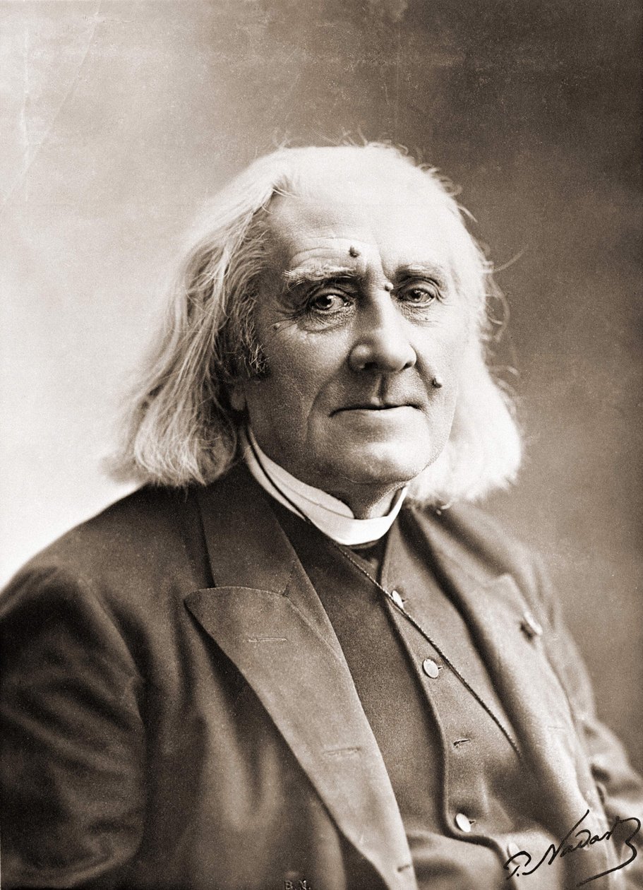 Nadarin muotokuva Franz Lisztistä. 1800-luvun valokuva. tekijältä Gaspard Felix Tournachon Nadar