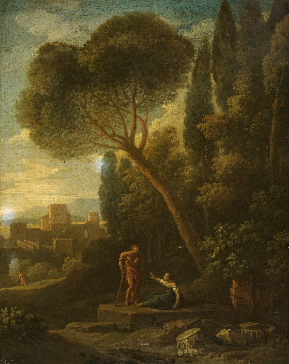 Klassinen maisema hahmoilla tekijältä Gaspard Poussin Dughet