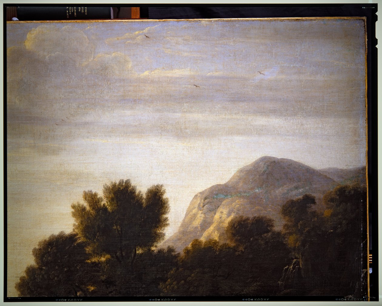 Italialainen maisema, yksityiskohta, päivämäärätön tekijältä Gaspard Poussin Dughet