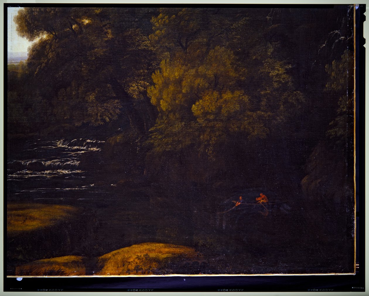 Italialainen maisema, yksityiskohta, päiväämätön tekijältä Gaspard Poussin Dughet