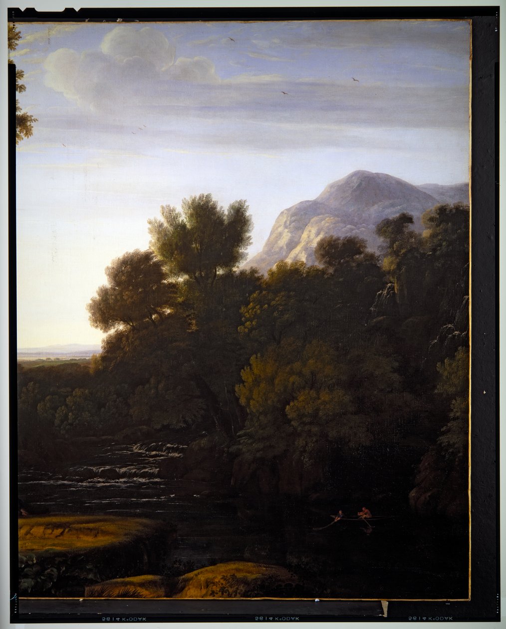 Italialainen maisema, yksityiskohta, päiväämätön tekijältä Gaspard Poussin Dughet