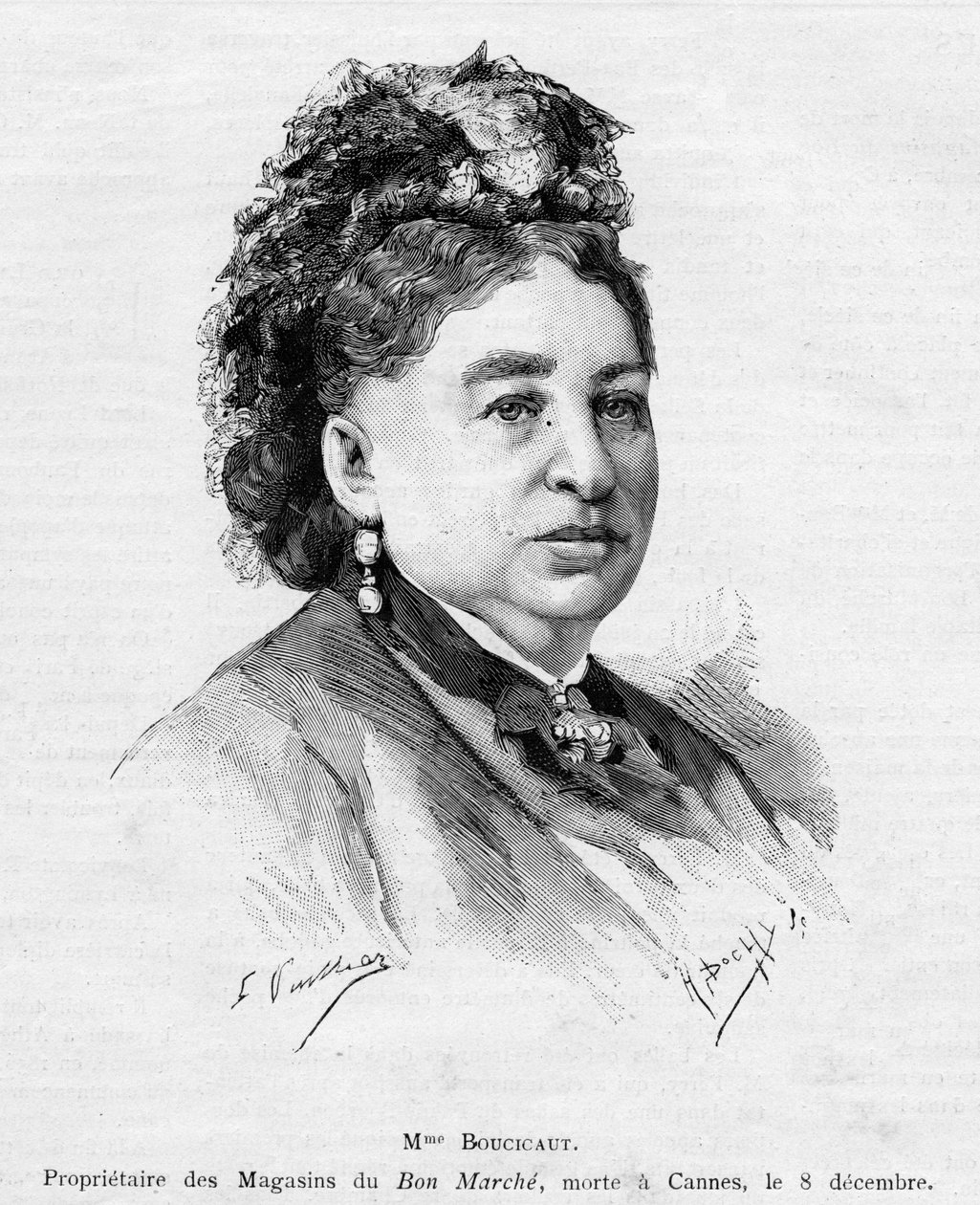 Marguerite Boucicaut, 1887 tekijältä Gaston Vuillier