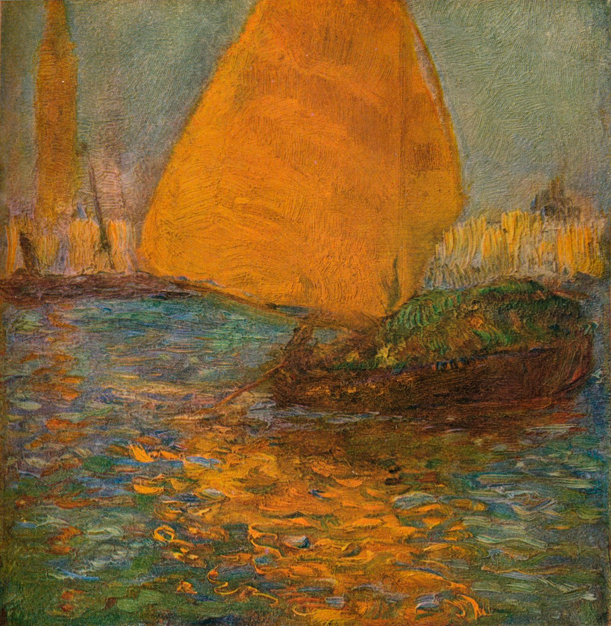 Keltainen purje, c1905 tekijältä Gaston La Touche