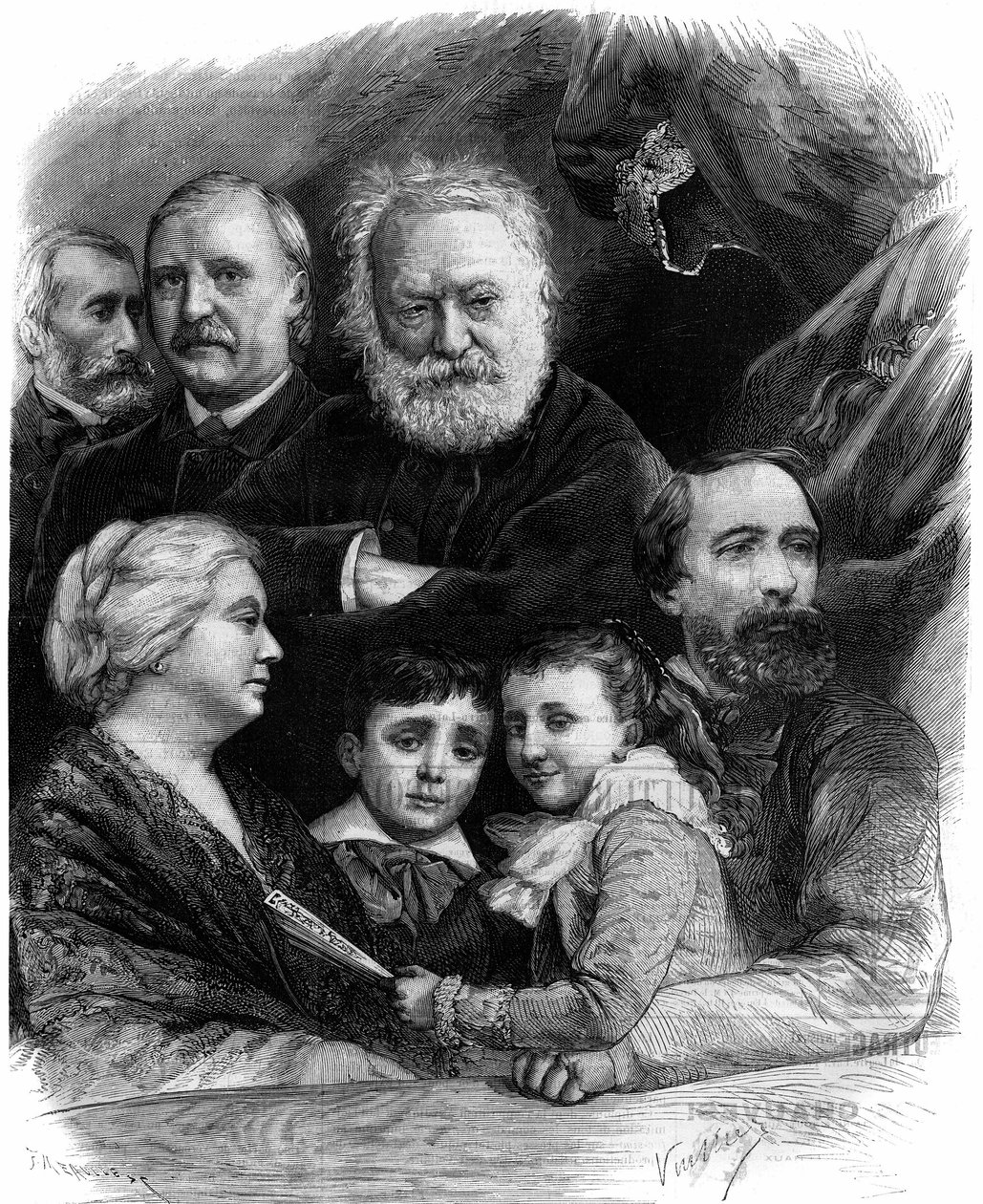 Victor Hugo (1802-1885) ja hänen sukulaisensa osallistuivat Le roi s