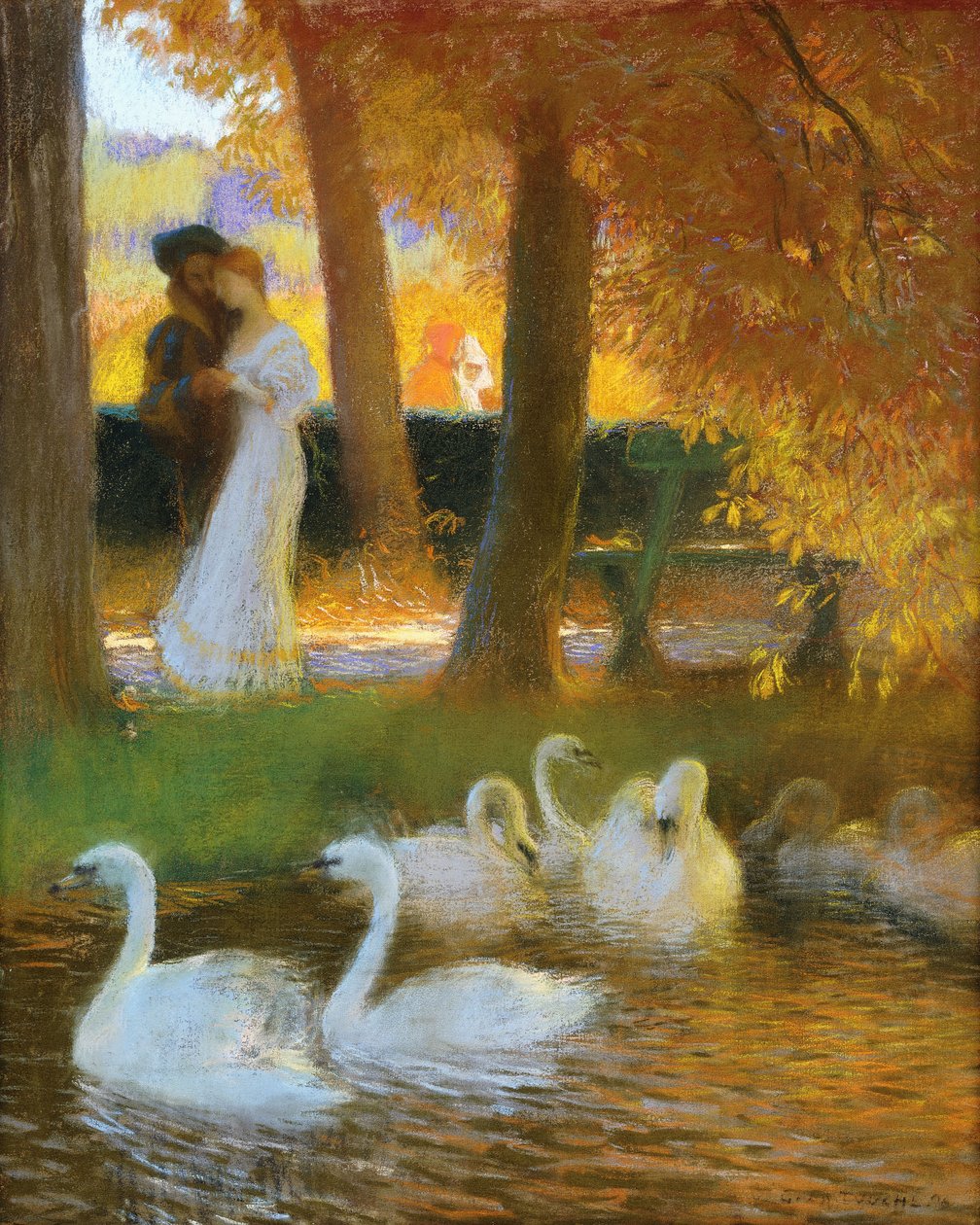 Rakastajat ja joutsenet; Syksyinen kävely; Rakastajat ja joutsenet; Syksykävely, 1896 tekijältä Gaston de Latouche