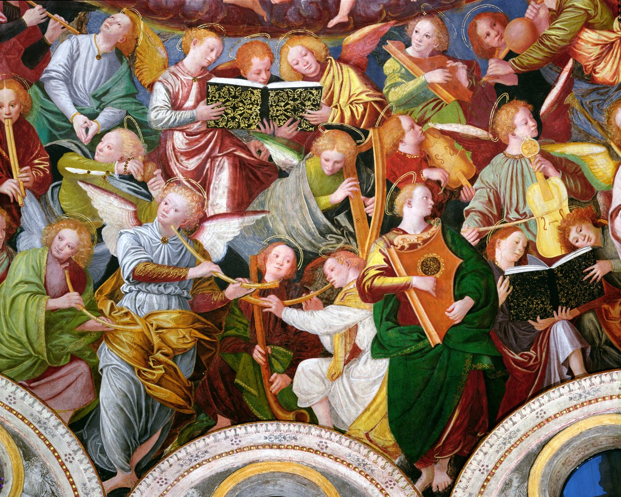 The Concert of Angels, 1534-36 (yksityiskohta) (katso 175762) tekijältä Gaudenzio Ferrari