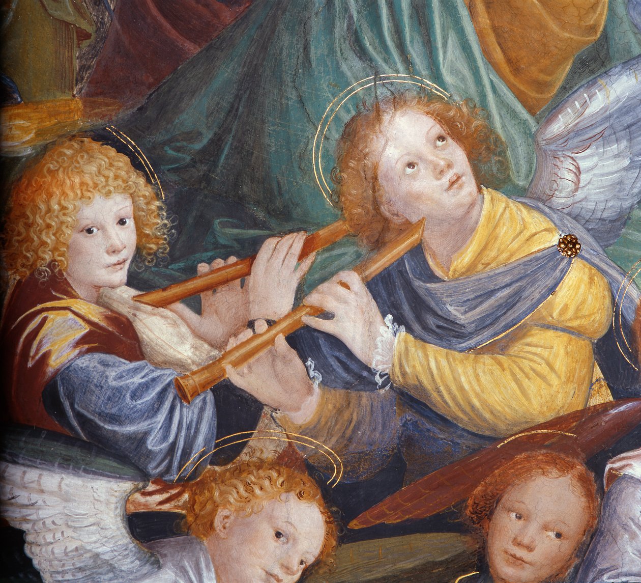 The Concert of Angels, 1534-36 (yksityiskohta) (katso 175762) tekijältä Gaudenzio Ferrari