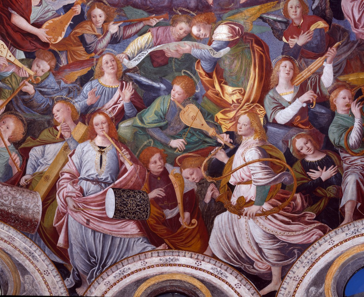 The Concert of Angels, 1534-36 (yksityiskohta) (katso 175762) tekijältä Gaudenzio Ferrari