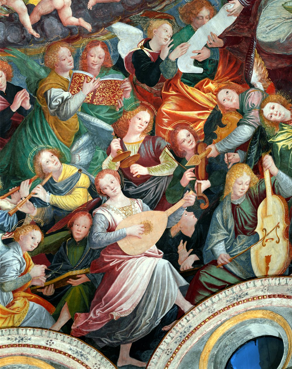 The Concert of Angels, 1534-36 (yksityiskohta) (katso 175762) tekijältä Gaudenzio Ferrari