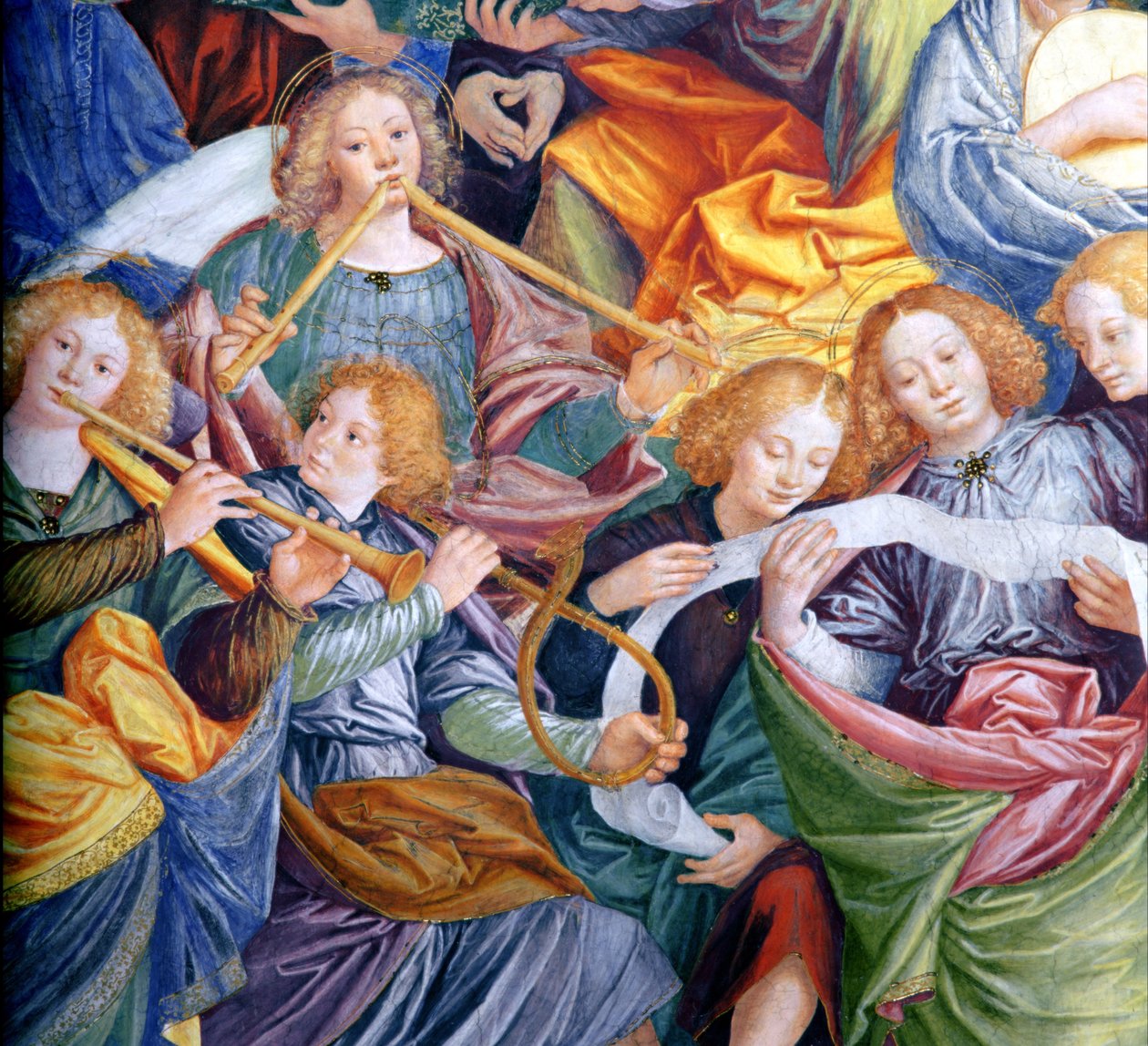 The Concert of Angels, 1534-36 (yksityiskohta) (katso 175762) tekijältä Gaudenzio Ferrari