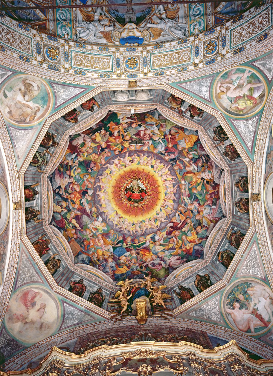 Enkelien konsertti, kupolista, 1534-36 tekijältä Gaudenzio Ferrari