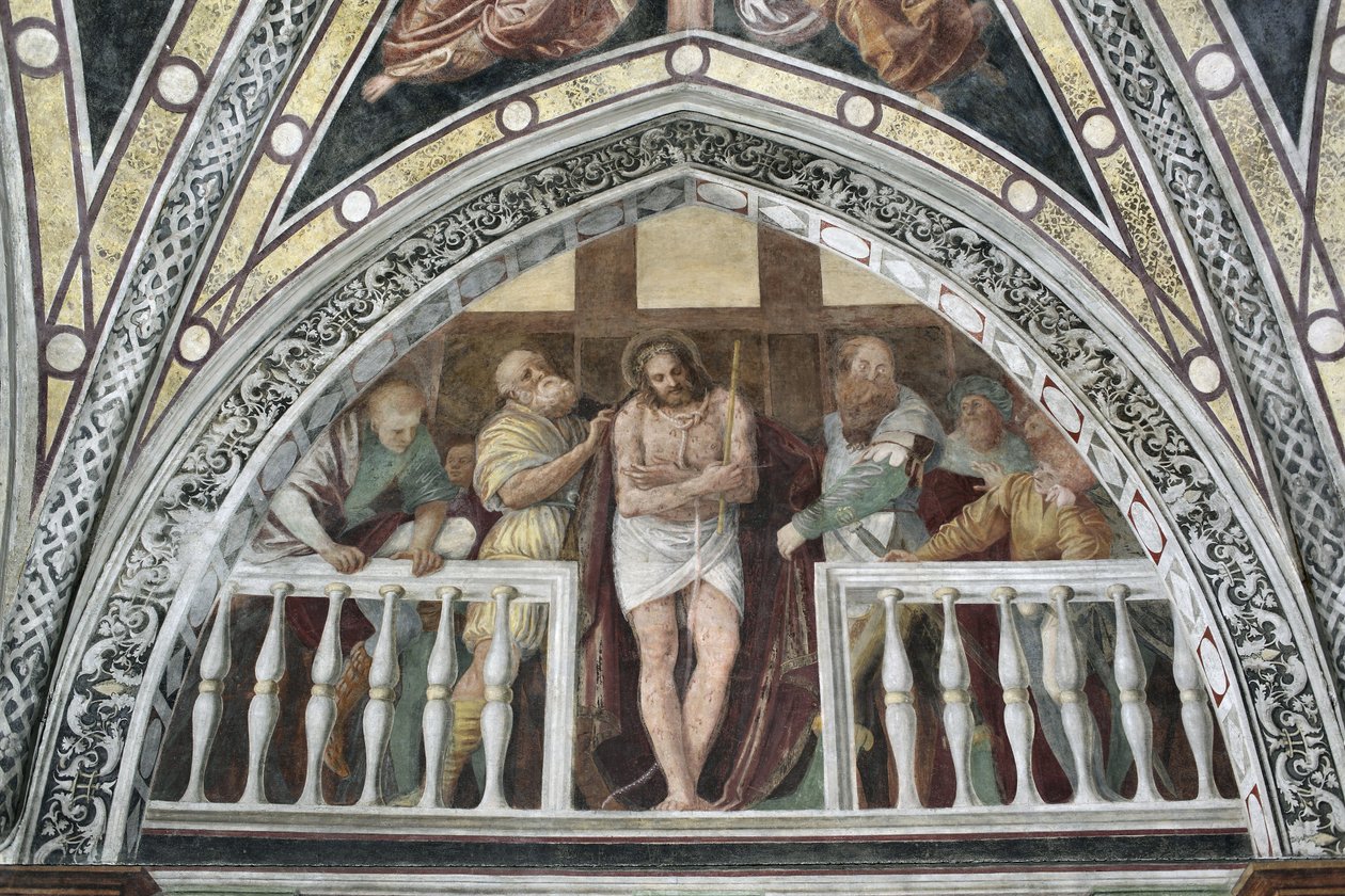 Gaudenzio Ferrarin Ecce Homo Fresco (1475 ca-1546) 1542 Milano, Santa Maria delle Grazien basilika Italia tekijältä Gaudenzio Ferrari