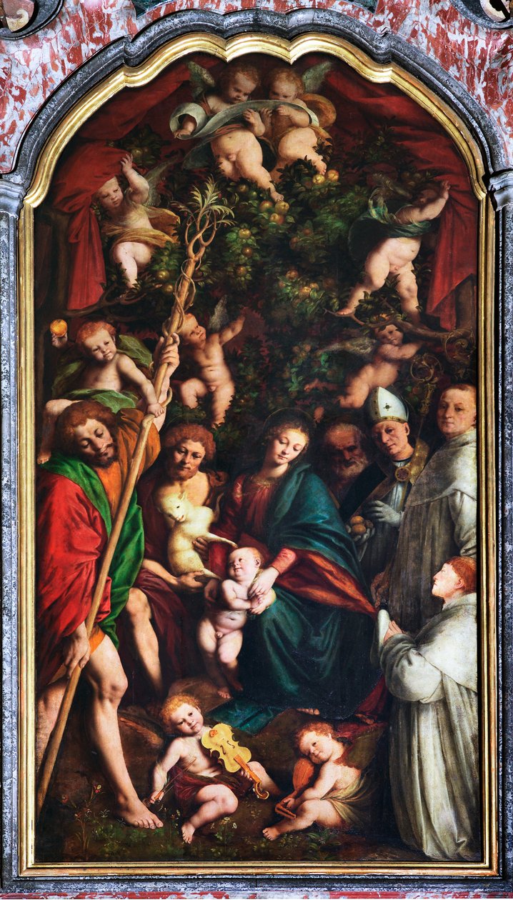 Madonna pyhien kanssa tai Madonna of the Appelsiinit tekijältä Gaudenzio Ferrari