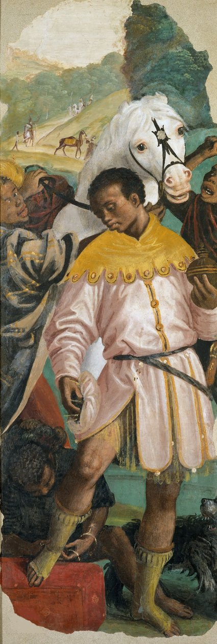 The Adoration of the Magi Left -paneeli, 1541-1542. tekijältä Gaudenzio Ferrari