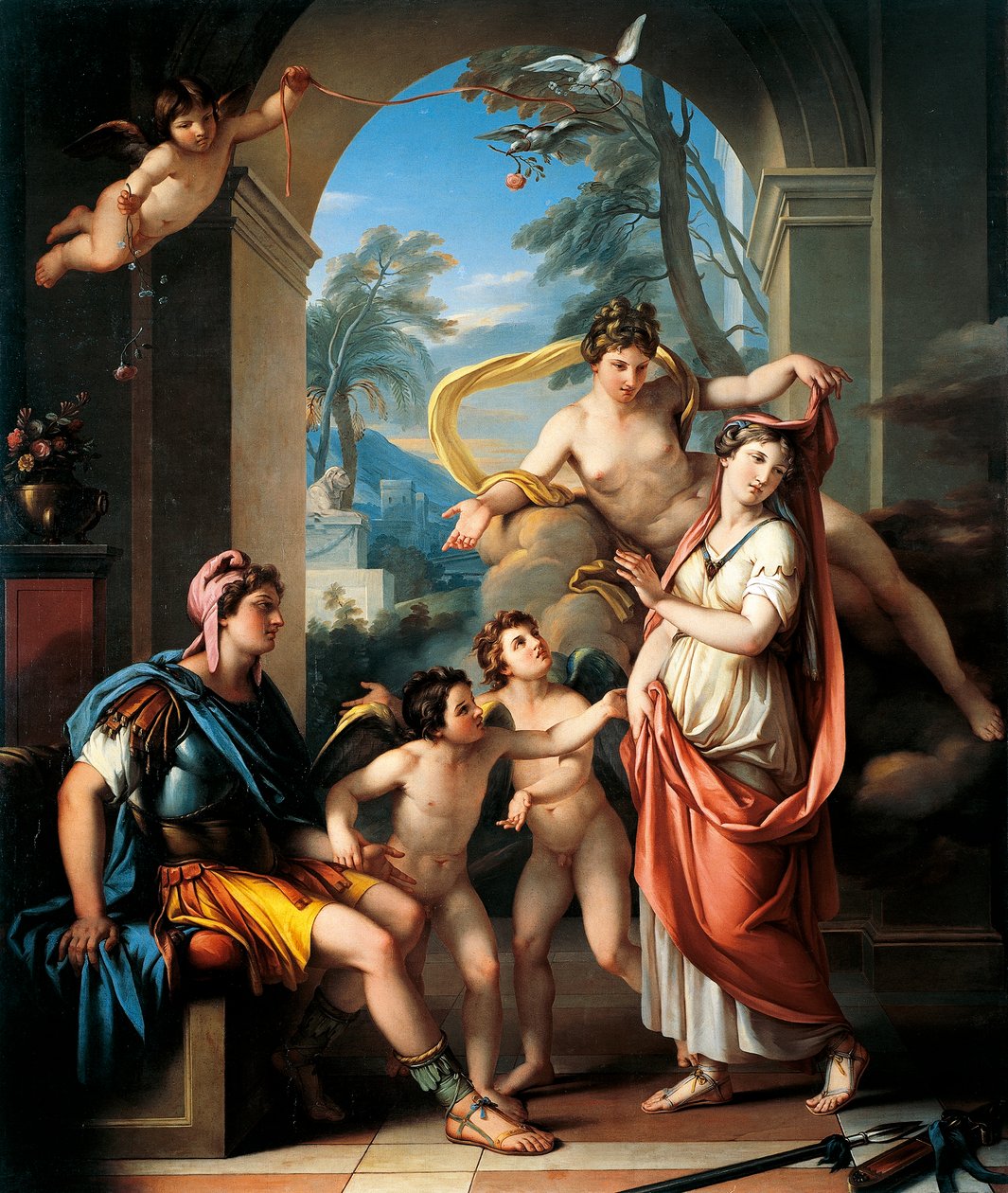 Venus tarjoaa Helenin Pariisiin, Gavin Hamilton (1723-1798) tekijältä Gavin Hamilton