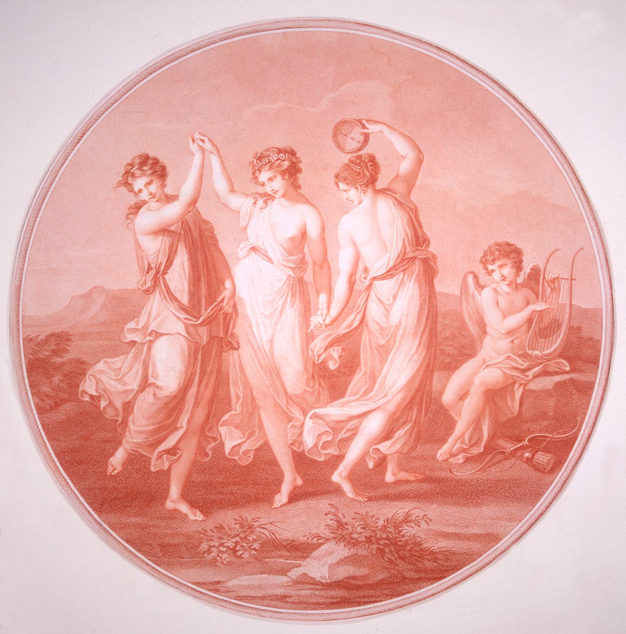 "Kolme armoa ja Amor", c1775-c1792. tekijältä Gavrila Ivanovitch Scorodomoff